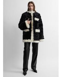 TOTEME - Silky Shearling Pocket Jacket/Natural - Lyst