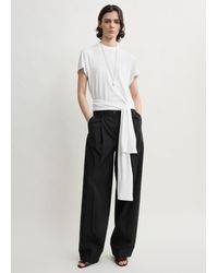 TOTEME - Single Pleat Cotton Trousers - Lyst