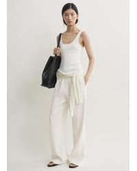 TOTEME - Woven Stripe Drawstring Trousers - Lyst