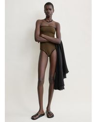 TOTEME - Stripe Edge Strapless Swimsuit - Lyst