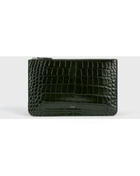 TOTEME - Threefold Croco-Embossed Clutch - Lyst
