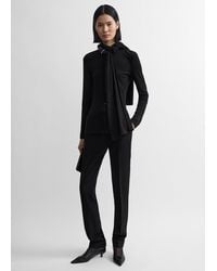 TOTEME - Ribbed Bow Blouse - Lyst