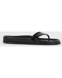 TOTEME - Contoured Naplack Flip Flops - Lyst