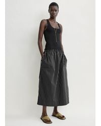 TOTEME - Striped Drawstring Skirt - Lyst