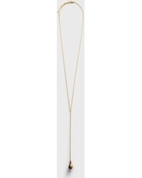 TOTEME - Tiger's Eye Drop Necklace Honey - Lyst