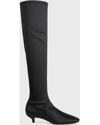 TOTEME - Satin Knee-High Boots - Lyst