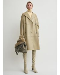 TOTEME - Collarless Leather Coat - Lyst