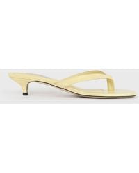 TOTEME - Naplack Heeled Flip Flops - Lyst