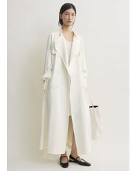TOTEME - Draped Satin Trench - Lyst