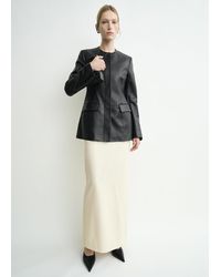 TOTEME - Collarless Leather Jacket - Lyst