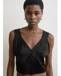 TOTEME - Cropped Satin Camisole - Lyst
