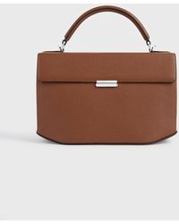 TOTEME - Clip Grained-Leather Top Handle - Lyst