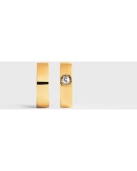 TOTEME - Bezel Diamond Hoops 18Kt - Lyst