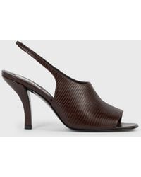 TOTEME - Contour Lizard-Embossed Slingbacks - Lyst