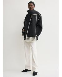 TOTEME - Embroidered Scarf Jacket Dark Mélange - Lyst