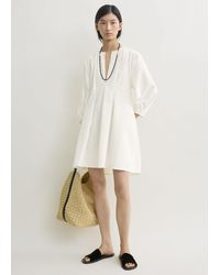 TOTEME - Balloon Sleeve Cotton Dress - Lyst