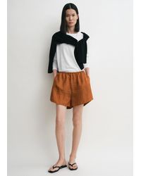 TOTEME - Monogram Silk Pj Shorts - Lyst