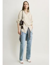 TOTEME - Oversized Striped Shirt/Sky - Lyst