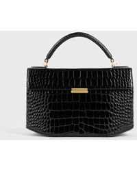 TOTEME - Clip Croco-Embossed Top Handle - Lyst