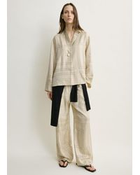 TOTEME - Monogram Silk Pj Top - Lyst