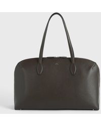 TOTEME - Grained-Leather Day Tote - Lyst