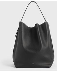 TOTEME - Belted Grained-Leather Tote - Lyst