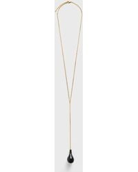 TOTEME - Large Onyx Drop Necklace - Lyst