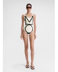 TOTEME - Monogram Swimsuit Ecru - Lyst