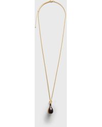 TOTEME - Medium Tiger's Eye Drop Necklace Honey - Lyst