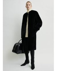 TOTEME - Shearling Midi Coat - Lyst
