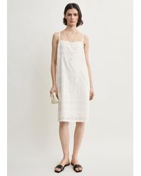 TOTEME - Monogram Cotton Voile Dress - Lyst