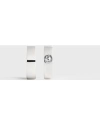 TOTEME - Bezel Diamond Hoops 18Kt - Lyst