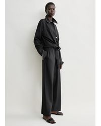 TOTEME - Piped Silk Trousers - Lyst