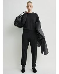 TOTEME - Pintucked Sweater Charcoal - Lyst