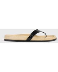 TOTEME - Contoured Lizard-embossed Flip Flops - Lyst