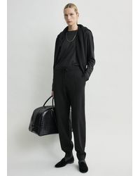 TOTEME - Pintucked Sweatpants Charcoal - Lyst