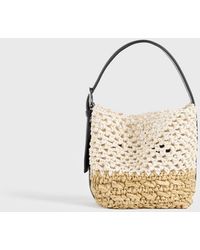 TOTEME - Small Belted Paper Raffia Tote Ecru/Vanilla - Lyst
