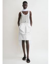 TOTEME - Drawstring Poplin Mini Skirt - Lyst