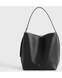 TOTEME - Medium Belted Grained-Leather Tote - Lyst