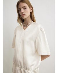 TOTEME - V-Neck Satin Pullover - Lyst