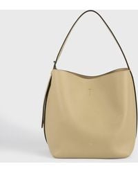 TOTEME - Medium Belted Grained-Leather Tote - Lyst