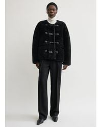 TOTEME - Teddy Shearling Clasp Jacket - Lyst