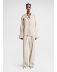 TOTEME - Monogram Flannel Pj Top - Lyst