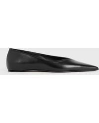 TOTEME - Leather Asymmetric Ballerinas - Lyst
