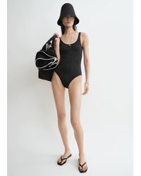 TOTEME - Monogram Pointelle Swimsuit - Lyst