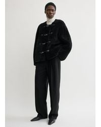 TOTEME - Teddy Shearling Clasp Jacket - Lyst