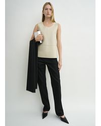 TOTEME - Scoop-Neck Leather Top - Lyst
