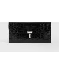 TOTEME - T-Lock Croco-Embossed Wallet - Lyst