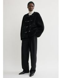 TOTEME - Teddy Shearling Clasp Jacket - Lyst