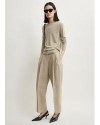 TOTEME - Double-Pleat Cropped Linen Trousers - Lyst